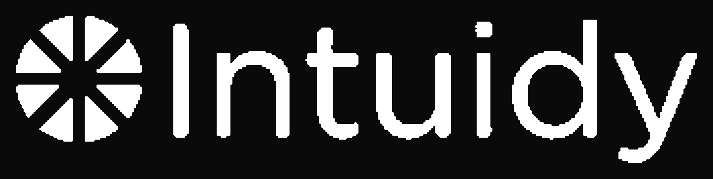 Intuidy logo, white